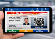 Tampilan aplikasi Digital Korlantas Polri dalam mode landscape yang menampilkan fitur SIM Digital Nasional dengan QR Code verifikasi dinamis. 📍Sumber Foto: Dokumentasi Digital Korlantas Polri / Ilustrasi AI