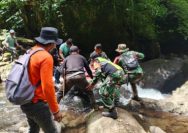 Tim SAR Gabungan mengevakuasi empat warga yang sempat hilang di Hutan Agotei, Boltim. Seluruh korban ditemukan selamat, dua di antaranya warga Kotamobagu. Foto: Istimewa